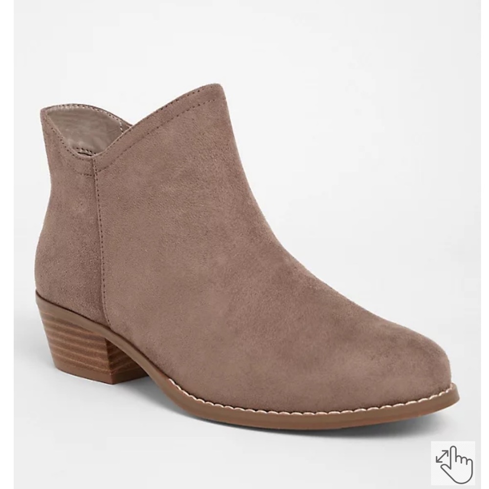 Torrid Taupe Low Dip Ankle Boots